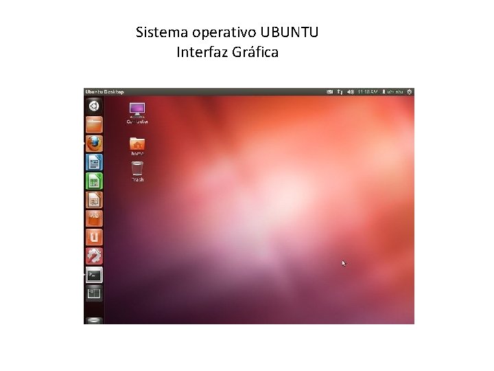 Sistema operativo UBUNTU Interfaz Gráfica 