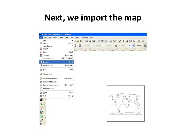 Next, we import the map 