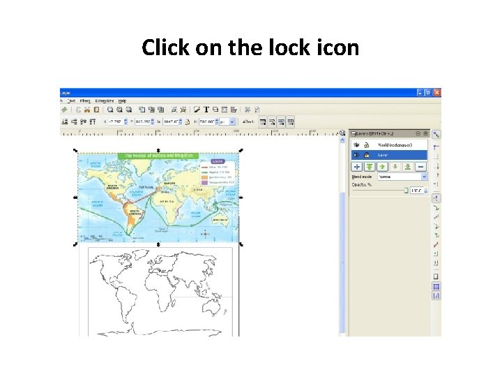 Click on the lock icon 