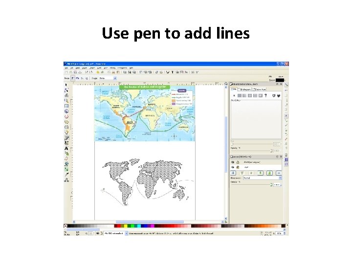 Use pen to add lines 
