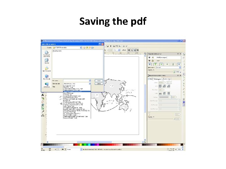 Saving the pdf 