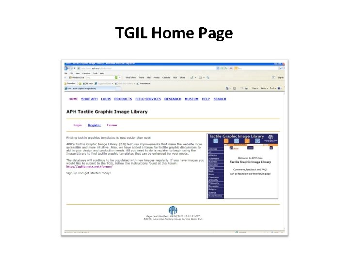 TGIL Home Page 