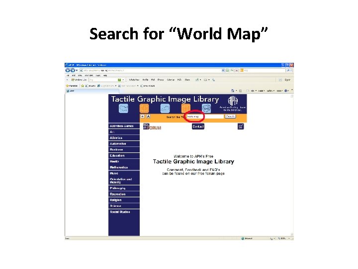 Search for “World Map” 