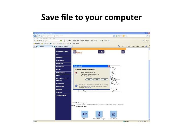 Save file to your computer 