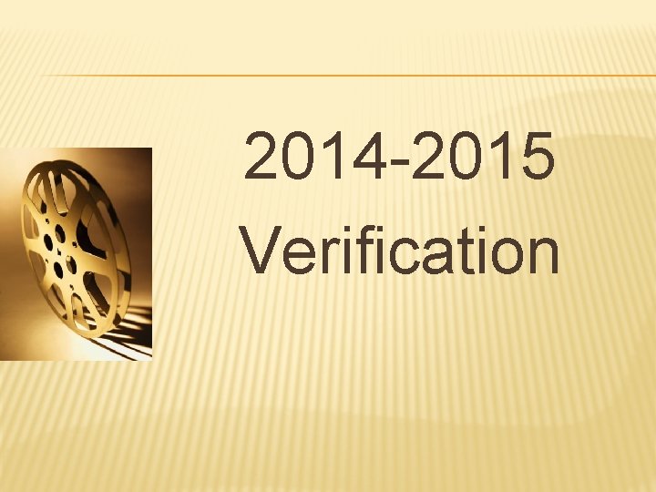 2014 -2015 Verification 