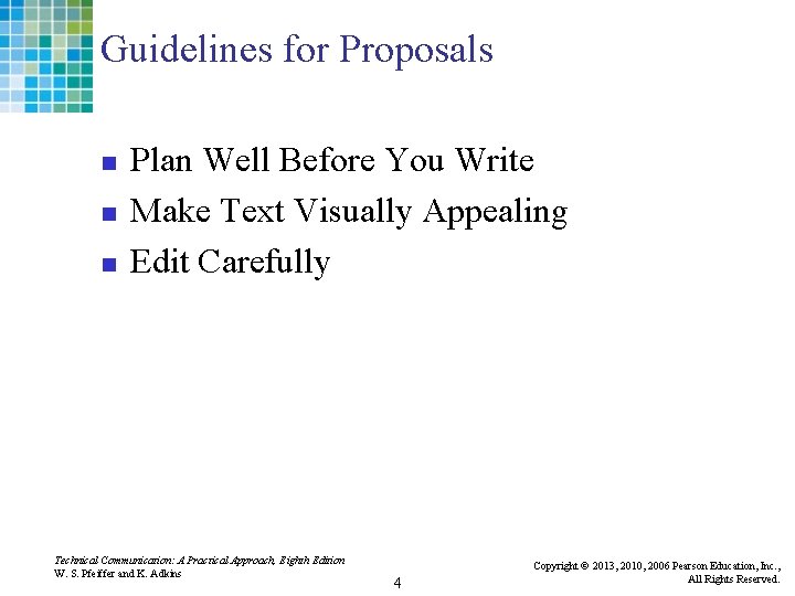 Guidelines for Proposals n n n Plan Well Before You Write Make Text Visually