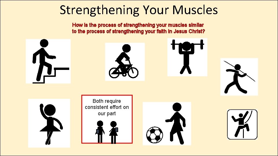 Strengthening Your Muscles How is the process of strengthening your muscles similar to the