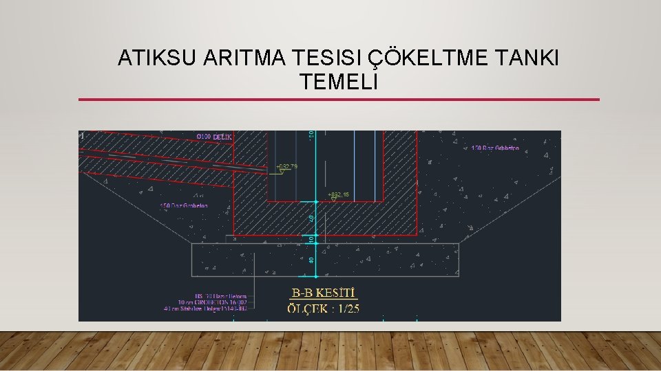 ATIKSU ARITMA TESISI ÇÖKELTME TANKI TEMELI 