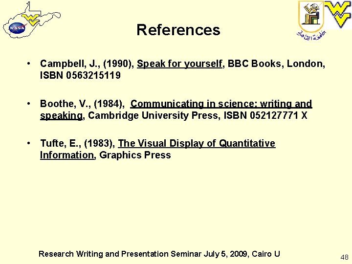 References • Campbell, J. , (1990), Speak for yourself, BBC Books, London, ISBN 0563215119