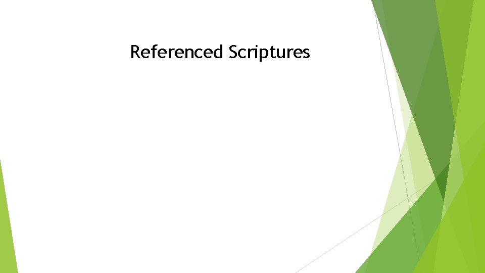 Referenced Scriptures 