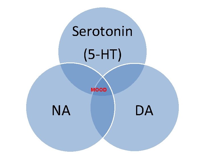 Serotonin (5 -HT) MOOD NA DA 