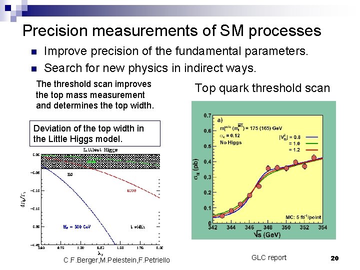 Precision measurements of SM processes n n Improve precision of the fundamental parameters. Search