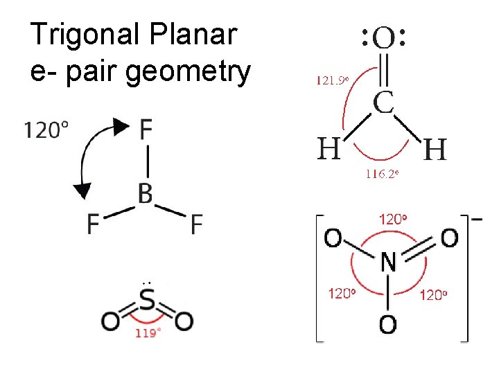 Trigonal Planar e- pair geometry 