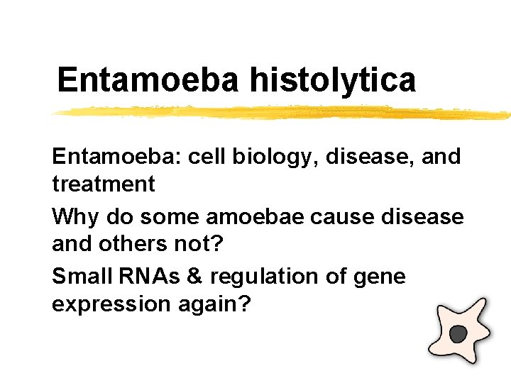 Entamoeba histolytica Entamoeba: cell biology, disease, and treatment Why do some amoebae cause disease