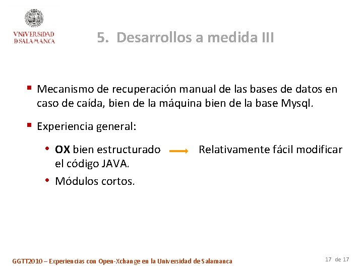 5. Desarrollos a medida III § Mecanismo de recuperación manual de las bases de