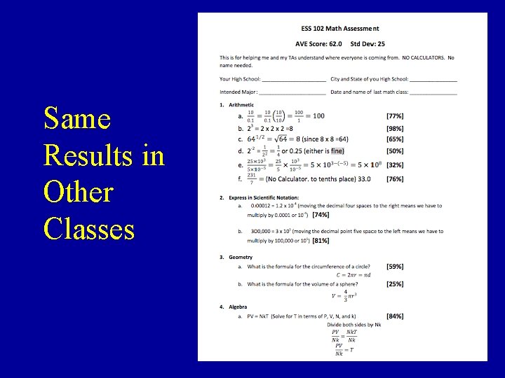 Same Results in Other Classes 