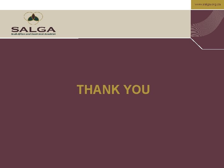 www. salga. org. za THANK YOU 