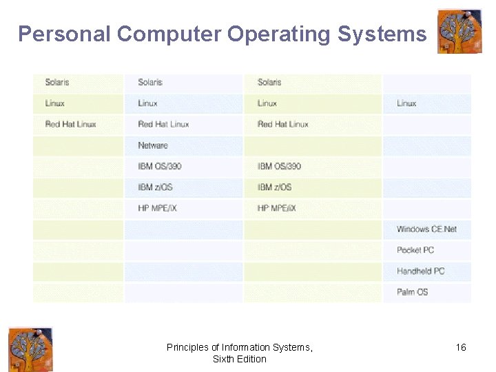 Personal Computer Operating Systems Principles of Information Systems, Sixth Edition 16 
