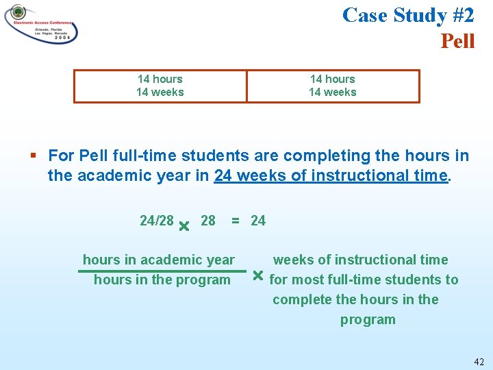 Case Study #2 Pell 14 hours 14 weeks § For Pell full-time students are