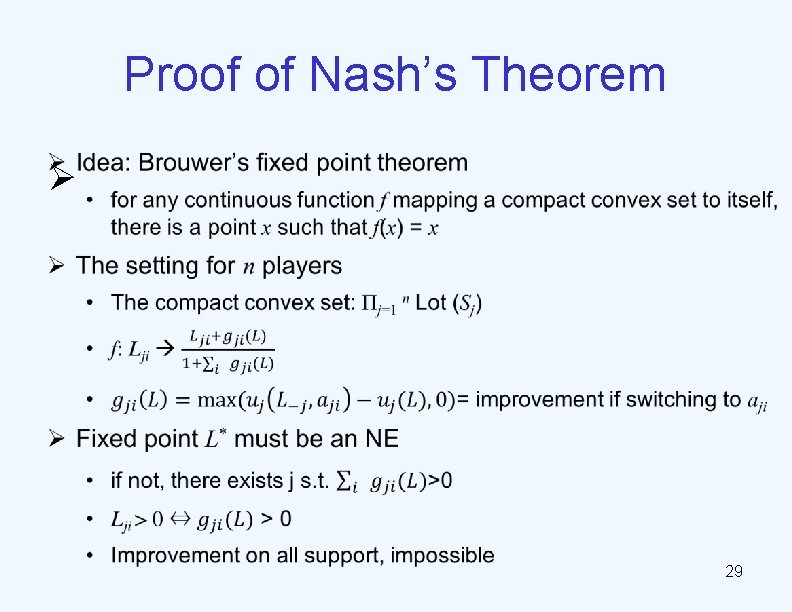 Proof of Nash’s Theorem Ø 29 
