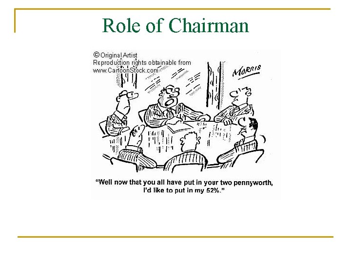 Role of Chairman 