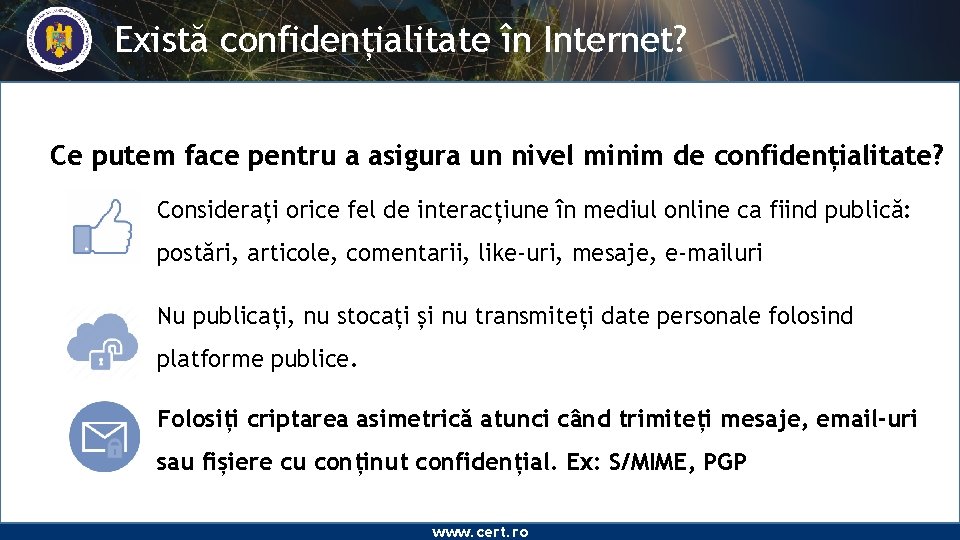 Există confidențialitate în Internet? Ce putem face pentru a asigura un nivel minim de