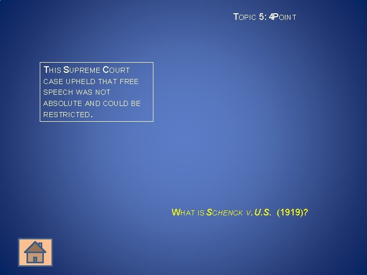 TOPIC 5: 4 POINT THIS SUPREME COURT CASE UPHELD THAT FREE SPEECH WAS NOT