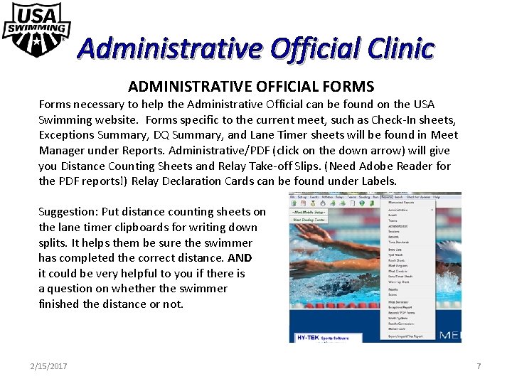 Administrative Official Clinic ADMINISTRATIVE OFFICIAL FORMS Forms necessary to help the Administrative Official can