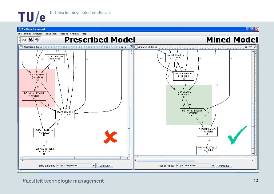 Prescribed Model /faculteit technologie management Mined Model 12 