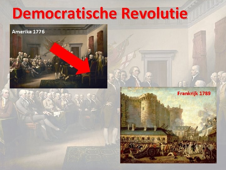 Democratische Revolutie Amerika 1776 Frankrijk 1789 