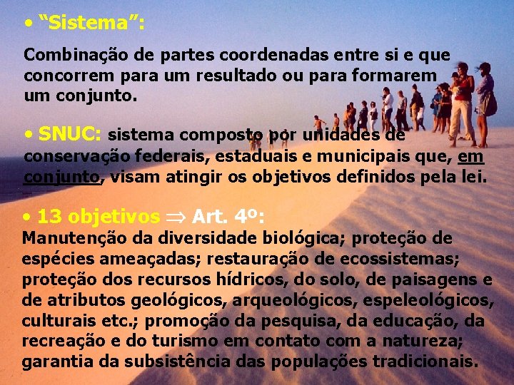  • “Sistema”: Combinação de partes coordenadas entre si e que concorrem para um