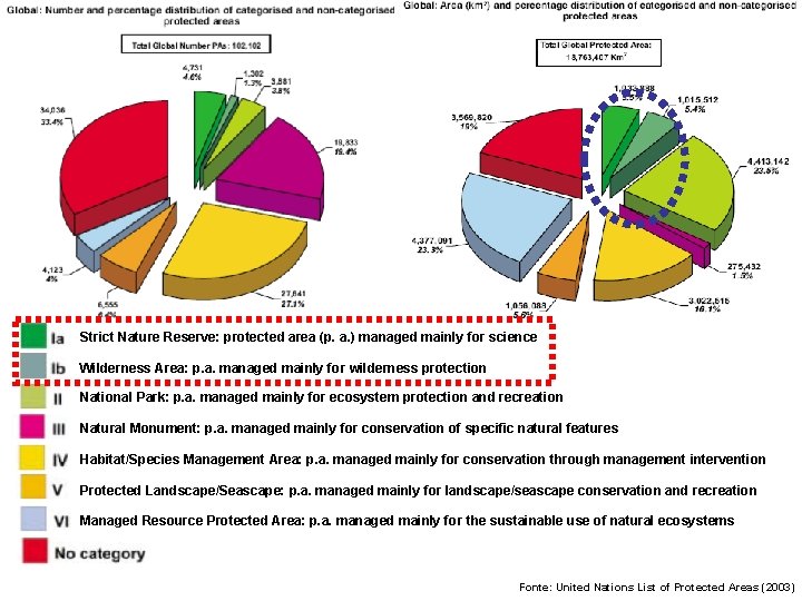 Strict Nature Reserve: protected area (p. a. ) managed mainly for science Wilderness Area: