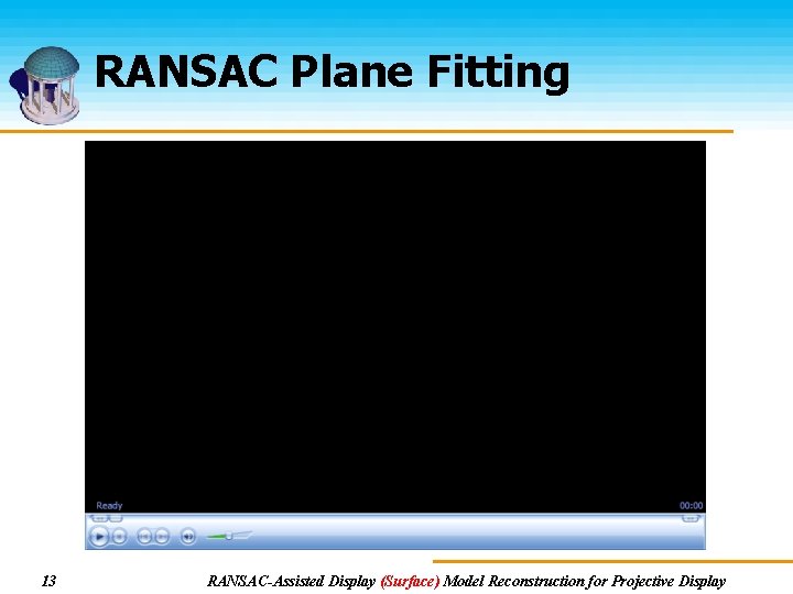 RANSAC Plane Fitting 13 RANSAC-Assisted Display (Surface) Model Reconstruction for Projective Display 