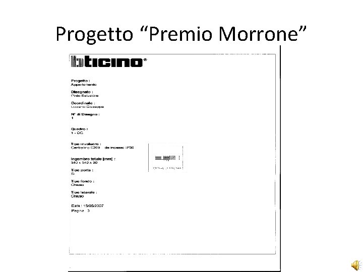 Progetto “Premio Morrone” 