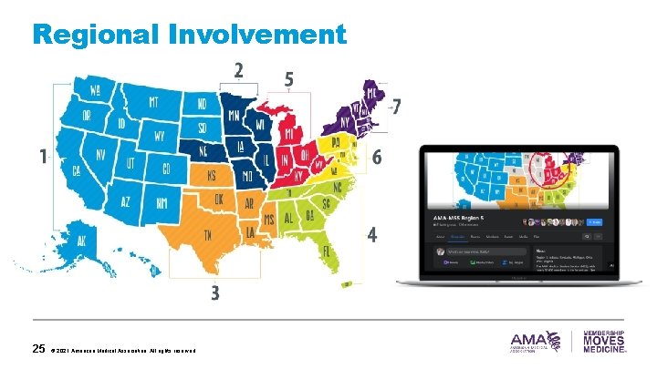 Regional Involvement 25 © 2021 American Medical Association. All rights reserved. 