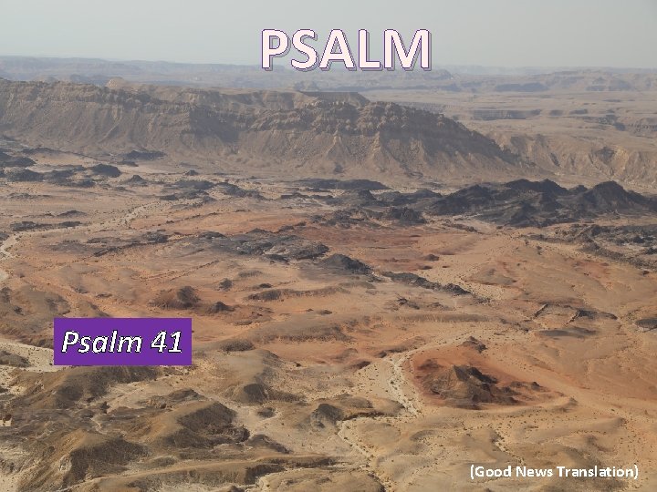 PSALM Psalm 41 (Good News Translation) 