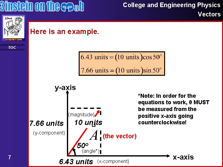 College and Engineering Physics Vectors Here is an example. TOC y-axis *Note: In order College and Engineering Physics Vectors Here is an example. TOC y-axis *Note: In order