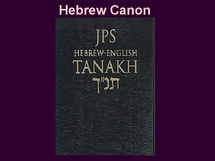 Hebrew Canon 