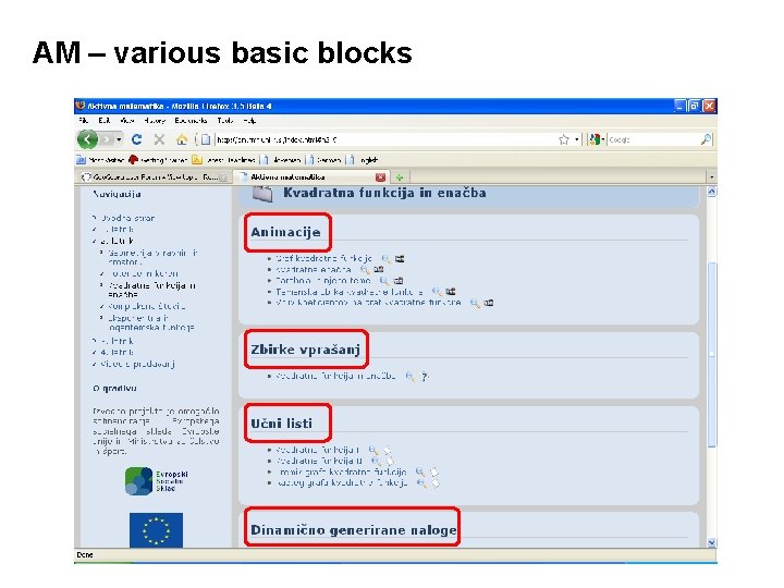 AM – various basic blocks 