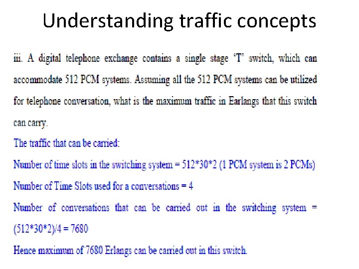 Understanding traffic concepts 