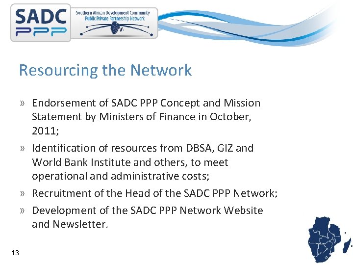 Resourcing the Network » Endorsement of SADC PPP Concept and Mission Statement by Ministers