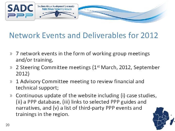 Network Events and Deliverables for 2012 » 7 network events in the form of