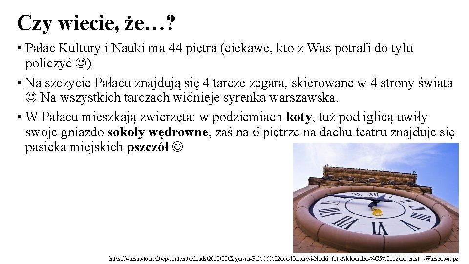 Czy wiecie, że…? • Pałac Kultury i Nauki ma 44 piętra (ciekawe, kto z