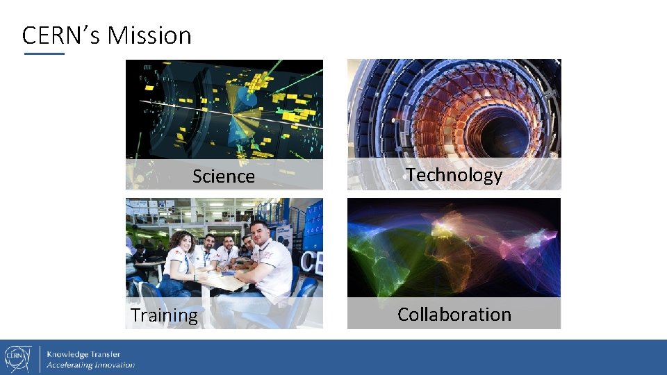 CERN’s Mission Science Training Technology Collaboration CERN’s Mission Science Training Technology Collaboration