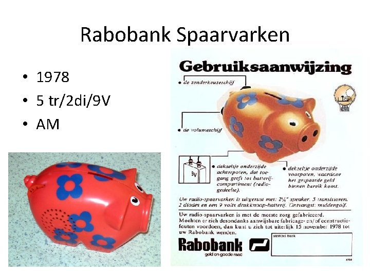 Rabobank Spaarvarken • 1978 • 5 tr/2 di/9 V • AM 