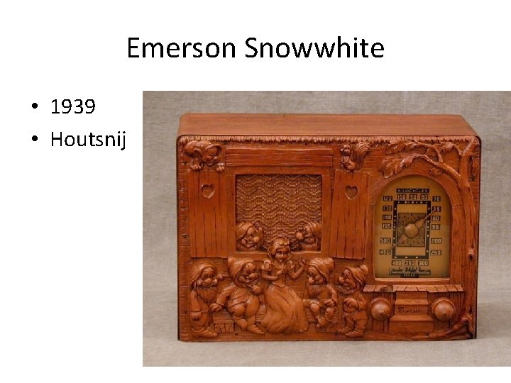 Emerson Snowwhite • 1939 • Houtsnij 