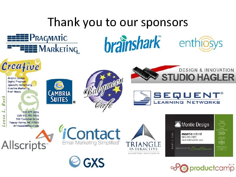 Thank you to our sponsors 
