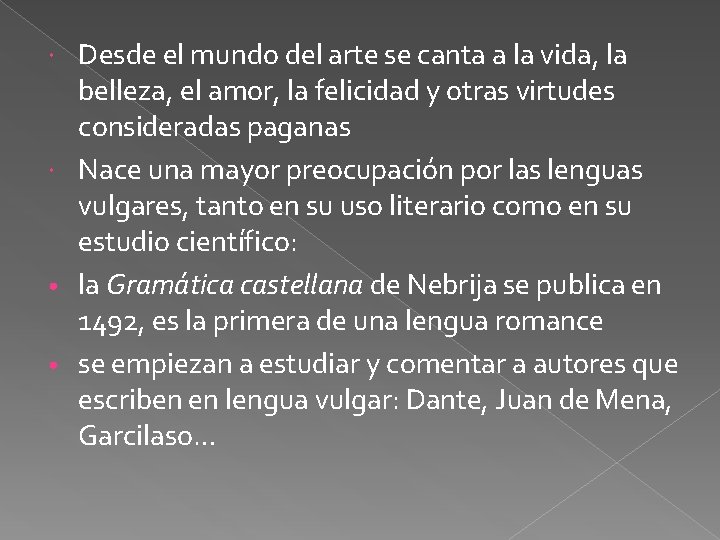 Desde el mundo del arte se canta a la vida, la belleza, el amor,