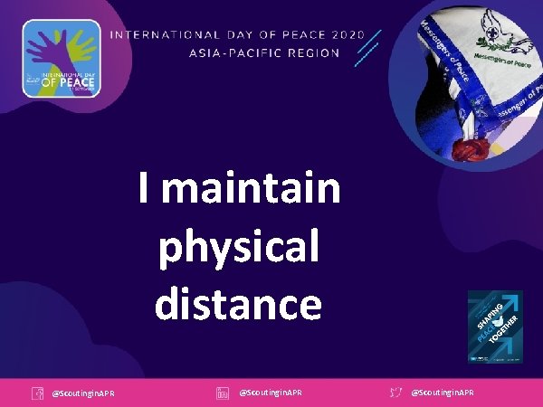 I maintain physical distance @Scoutingin. APR 