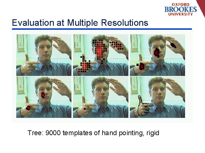 Evaluation at Multiple Resolutions Tree: 9000 templates of hand pointing, rigid 